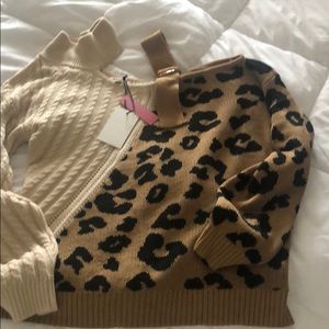 Cold shoulder sweater Large